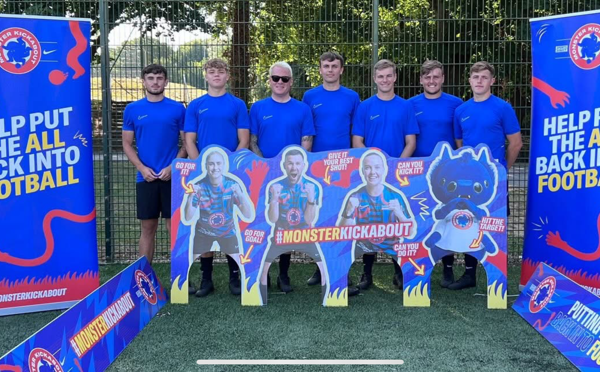Coaches and student from City of Portsmouth College at the Monster Kickabout Tour