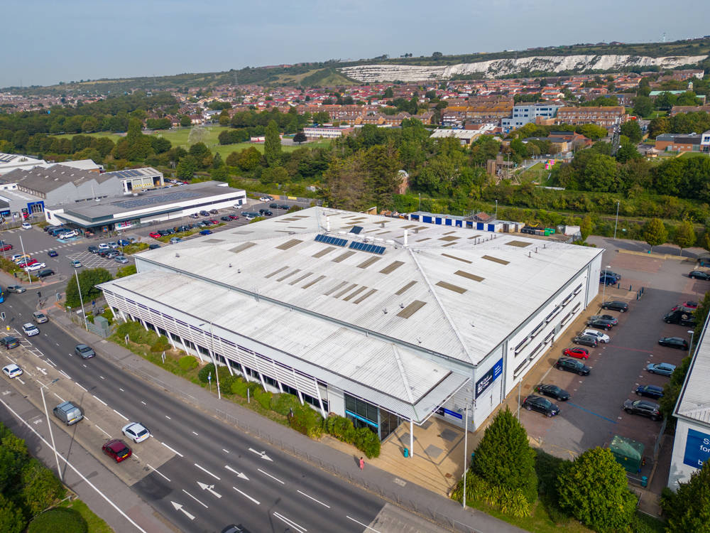 City of Portsmouth College's North Harbour Campus showing it's proximity to Southampton Road, North harbour Retail Park and Paulsgrove.
