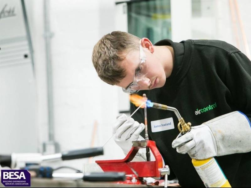 James seen during the WorldSkills competition. Photo credit: BESA.