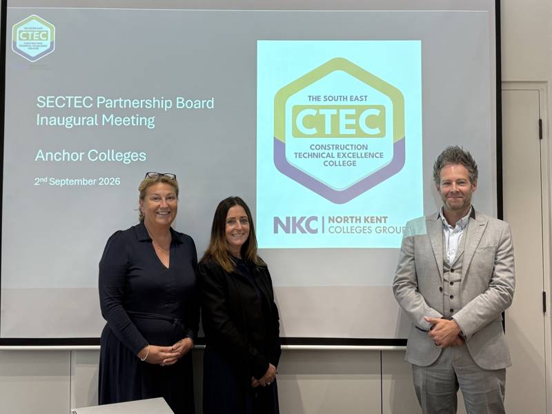 Katy Quinn, Sarah Warren and Matt Phelps at the SECTEC Partnership Board Inaugural Meeting