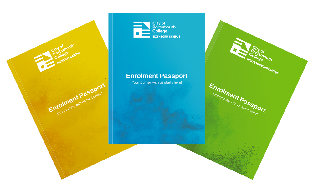 Three covers for COPC enrolment passports