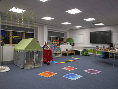 A childcare training room 