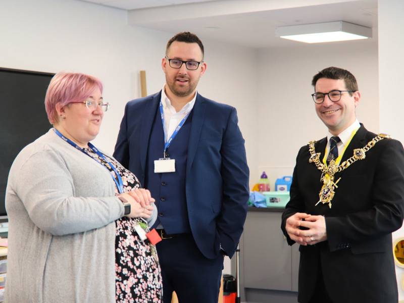 The Lord Mayor also visited our T Level Health and Childcare ward and nursery 