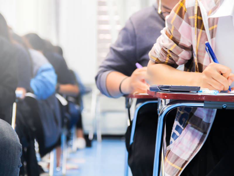 Students sitting an exam