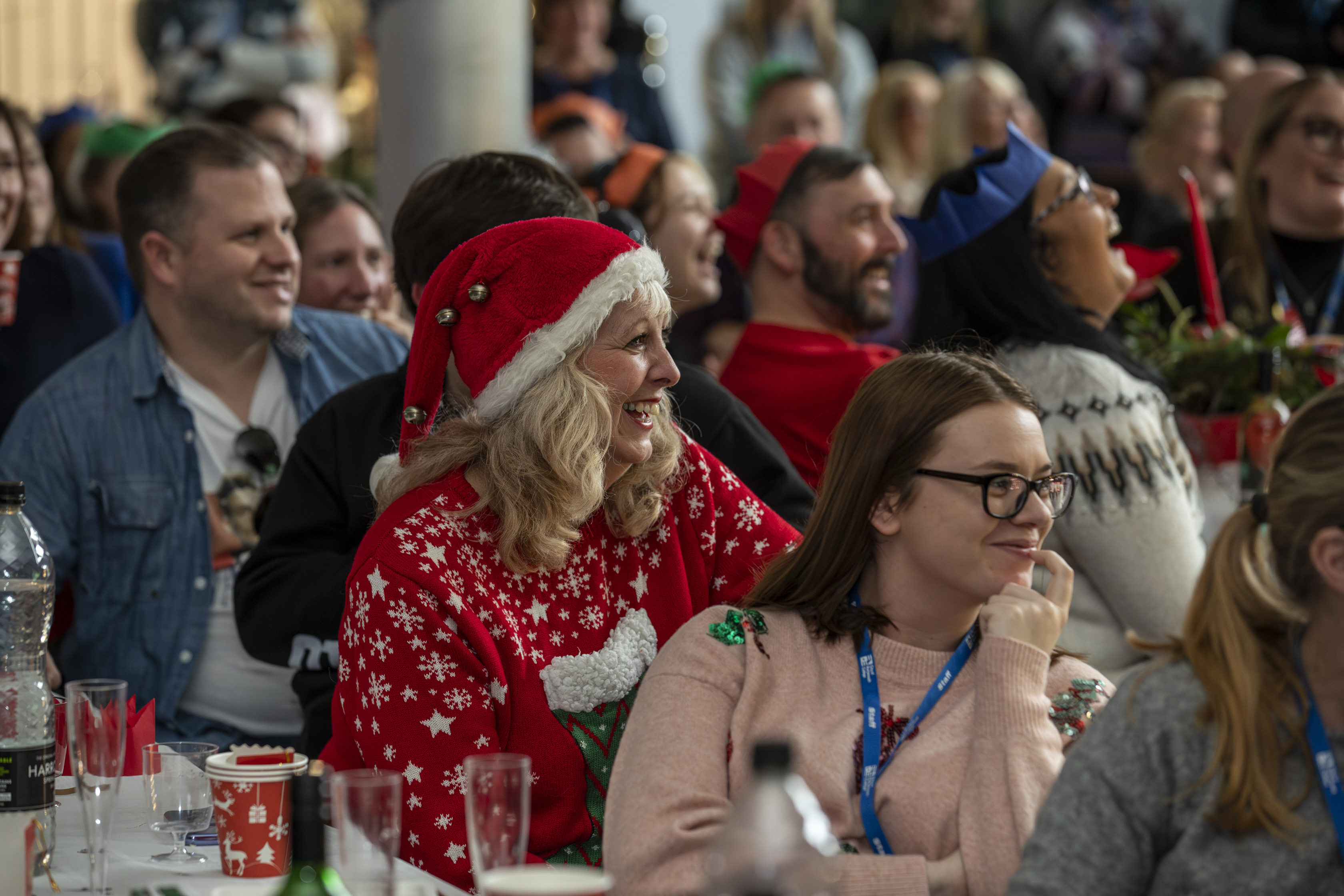 City of Portsmouth College staff enjoying the annual Christmas party 