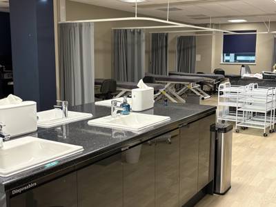 An open plan beauty training area at City of Portsmouth College 