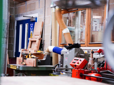 Wood sanding equipment at City of Portsmouth College 