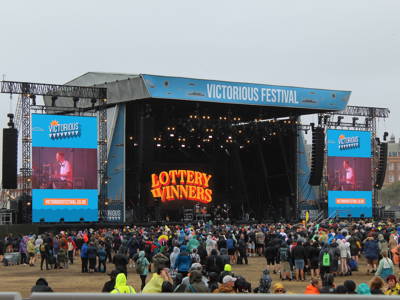 Scene showing Lottery Winners on the main stage