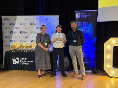 An award winner with COPC staff at the Vocational and Technical Awards 2026