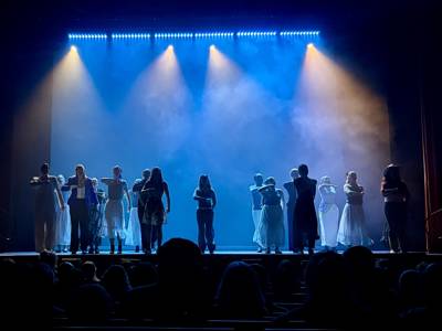 The cast perform Keep Marching in the Pinnacle show finale