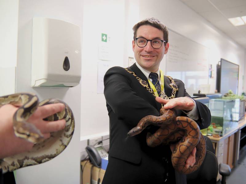 Portsmouth Lord Mayor Tom Coles in Animal Care