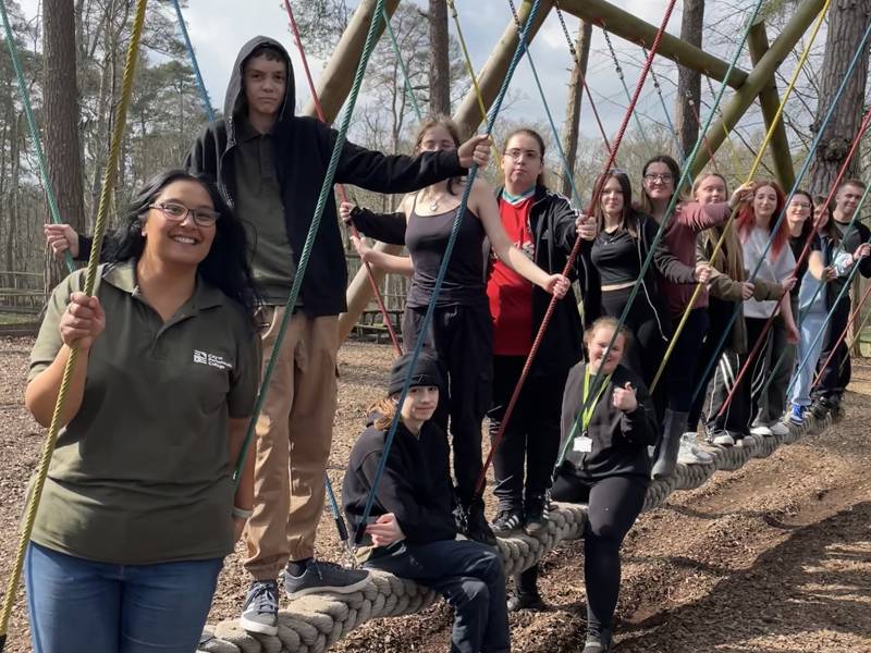 Level 2 Animal Care students seen at the New Forest Wildlife Park.