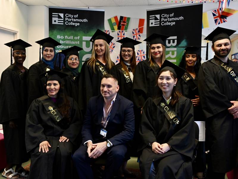 Graduates of ESOL Level 2 from City of Portsmouth College