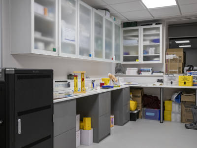A practice medical store room at City of Portsmouth College 