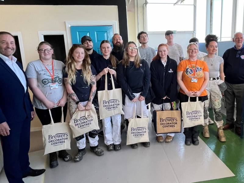 Competitors from City of Portsmouth College with staff at the PDA Championships in Plymouth