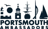Portsmouth Ambassadors logo showing local landmarks and attractions.