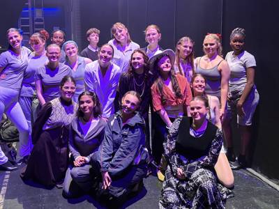 Image taken backstage of the cast of Pinnacle