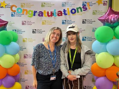 Staff celebrate with students
