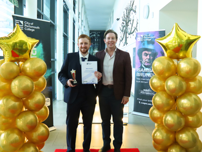 Proud students receive their awards at Supported Internship Awards hosted by City of Portsmouth College.