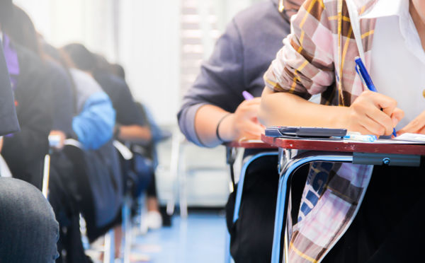 Students sitting an exam