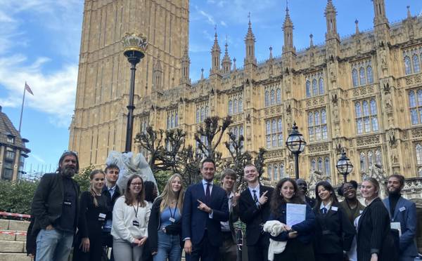 Students outside Westminster